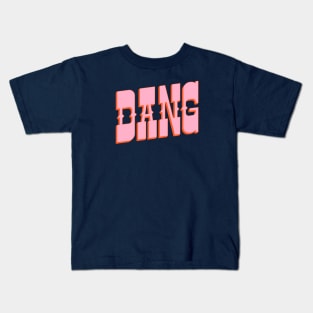 DANG - western style saloon font in retro mod colors Kids T-Shirt